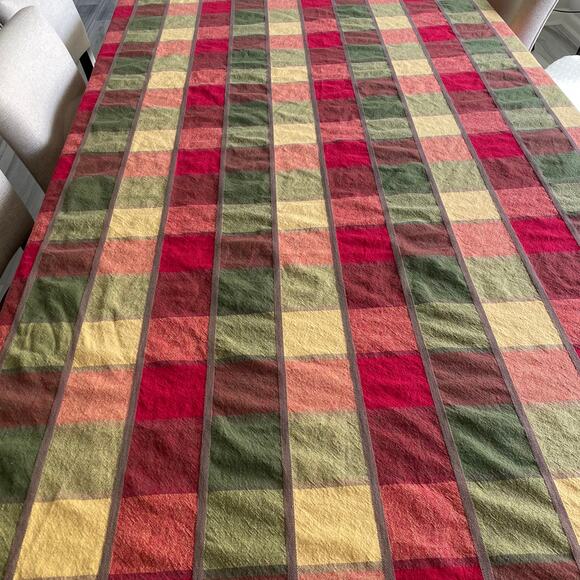 Avon Home Fashions Plaid Tablecloth Rectangle Autumn Fall Thanksgiving 20224 - Picture 1 of 8